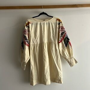 Embroidery Cream Dress